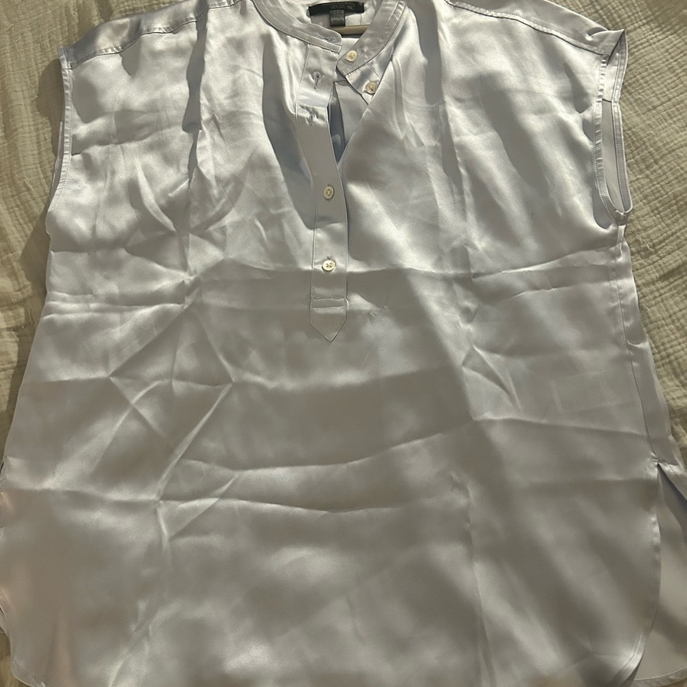 Banana Republic Light Blue Silk Blouse